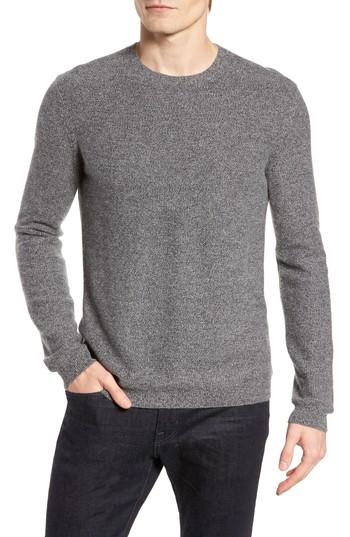 Theory Medin C Cashmere Crewneck Sweater In Grey Mix | ModeSens