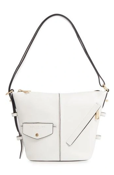 Shop Marc Jacobs The Mini Sling Convertible Leather Hobo - White In White Glow