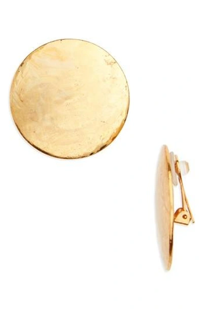 Shop Oscar De La Renta Clip Earrings In Gold