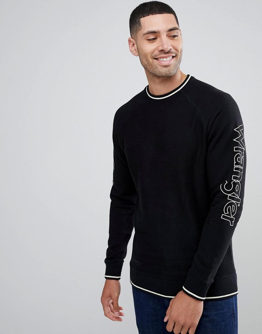 Wrangler Basic Logo Sweatshirt - Black | ModeSens