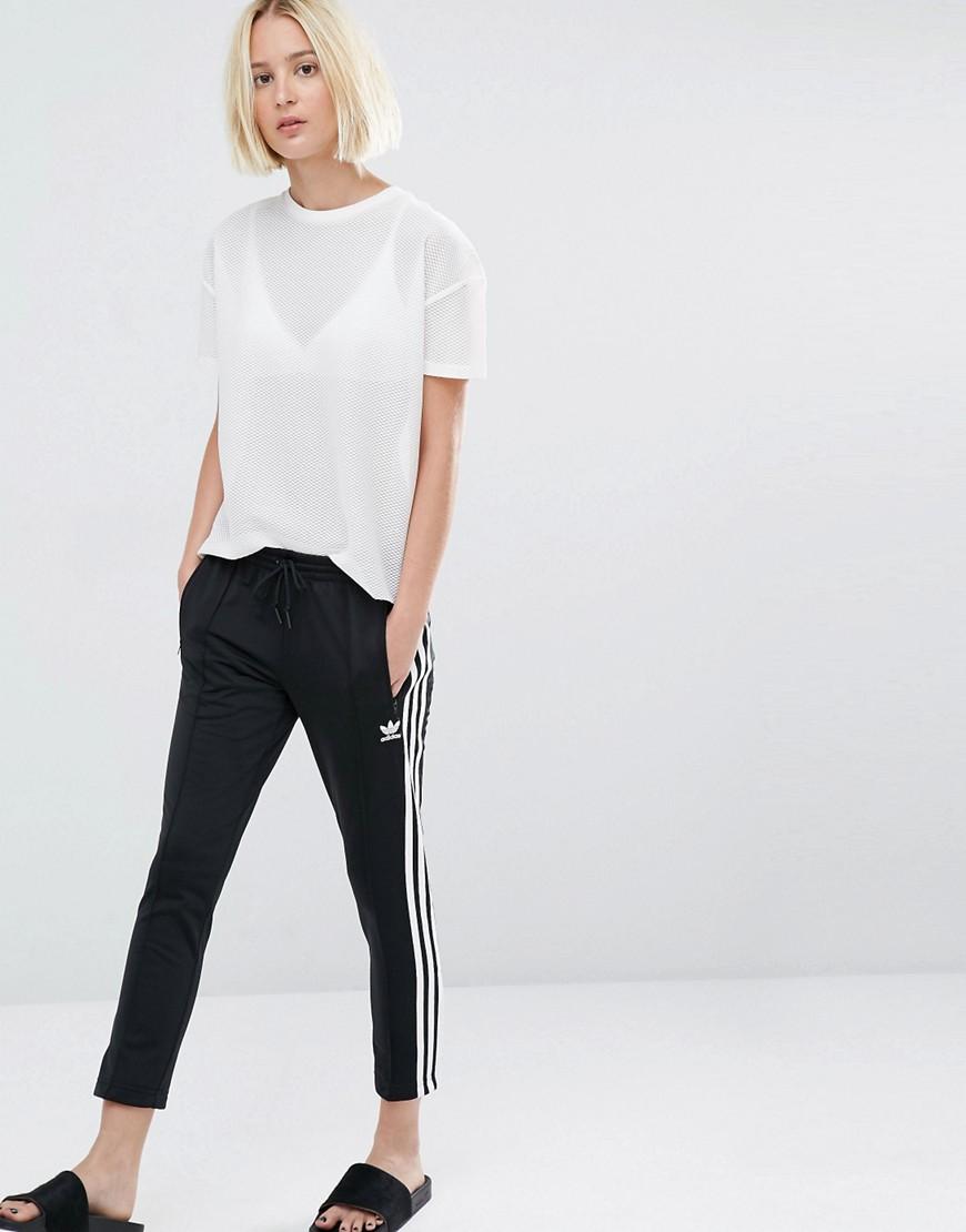 adidas cigarette pants black