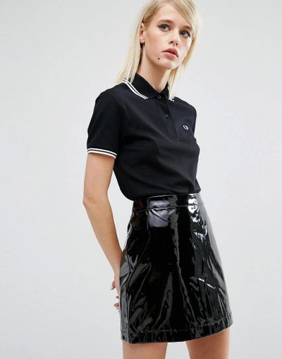 Fred Perry Twin Tipped Polo Shirt - Black | ModeSens