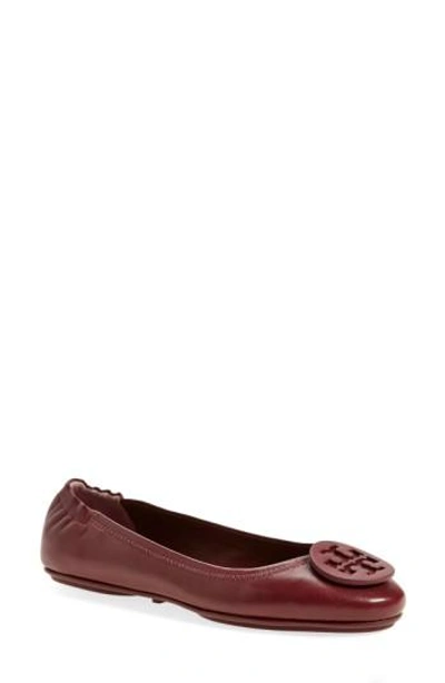 Shop Tory Burch 'minnie' Travel Ballet Flat In Shiraz