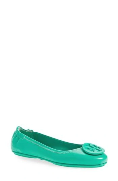Shop Tory Burch Minnie Travel Ballet Flat In Biscay