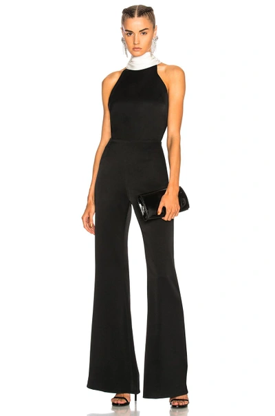 Shop Galvan Signature High Waisted Satin Trouser Pant In Black