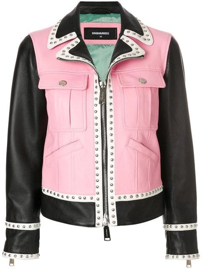 Shop Dsquared2 Panelled Jacket - Pink