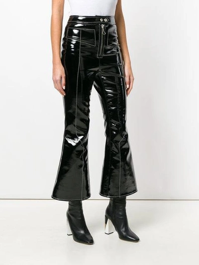 Shop Ellery Sipsi Cropped Flared Trousers In Black