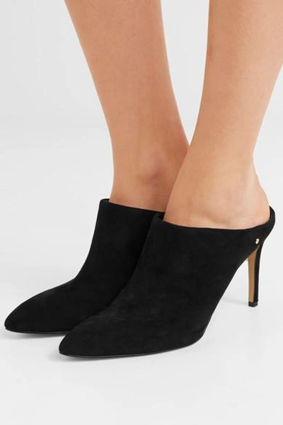 Shop Sam Edelman Oran Suede Mules In Black