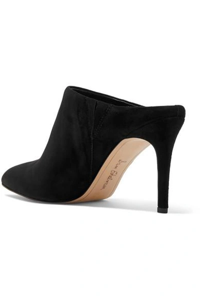 Shop Sam Edelman Oran Suede Mules In Black