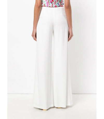 Shop Galvan White High Waisted Side Stripe Trousers