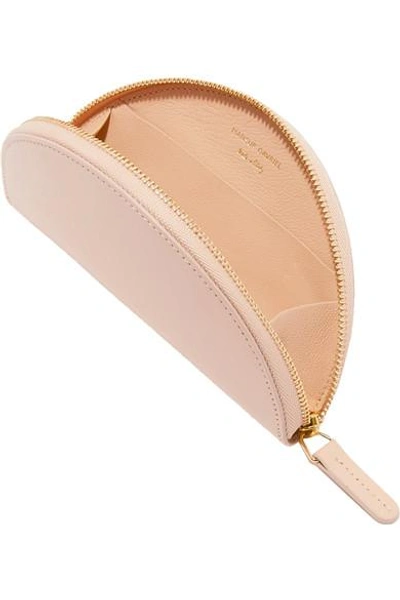 Shop Mansur Gavriel Moon Leather Wallet In Baby Pink