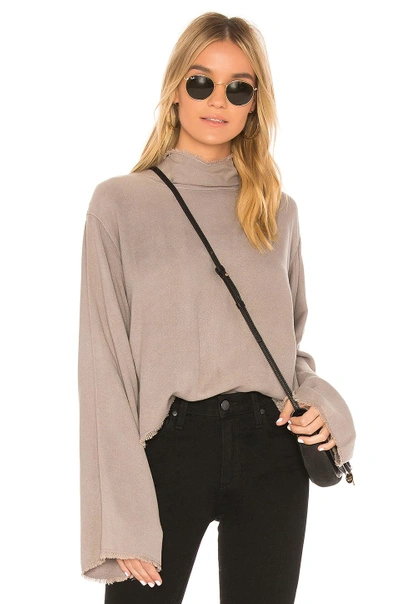 Shop Bella Dahl Button Back Top In Taupe