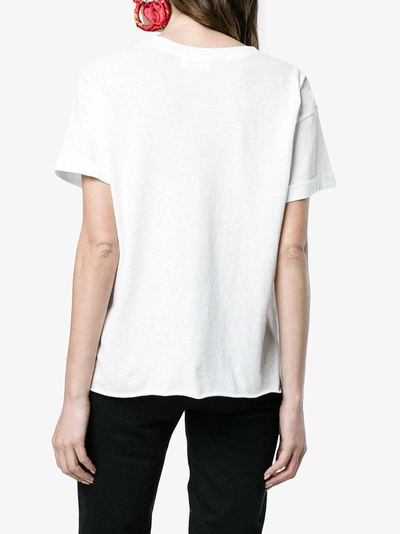 Shop Frame Denim Slouchy Crew Neck T-shirt In White