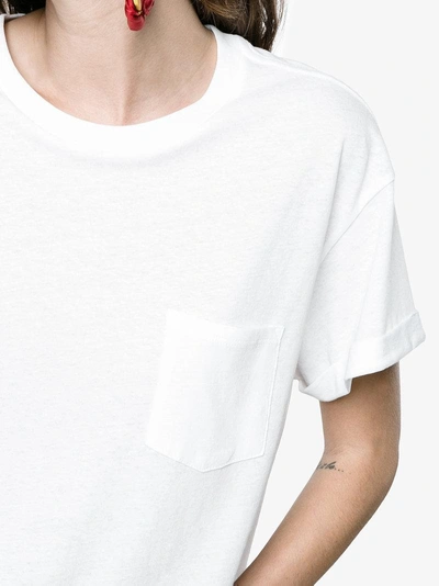 Shop Frame Denim Slouchy Crew Neck T-shirt In White