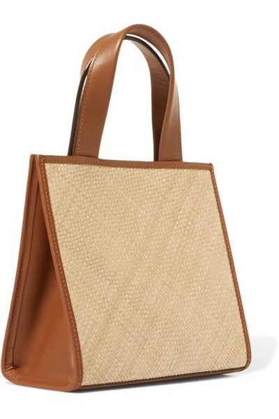 Shop Hunting Season Raffia And Leather Tote In Brown