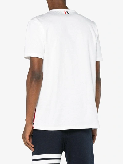 Shop Thom Browne White Side Buttons T-shirt