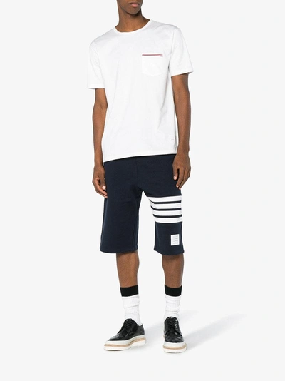 Shop Thom Browne White Side Buttons T-shirt