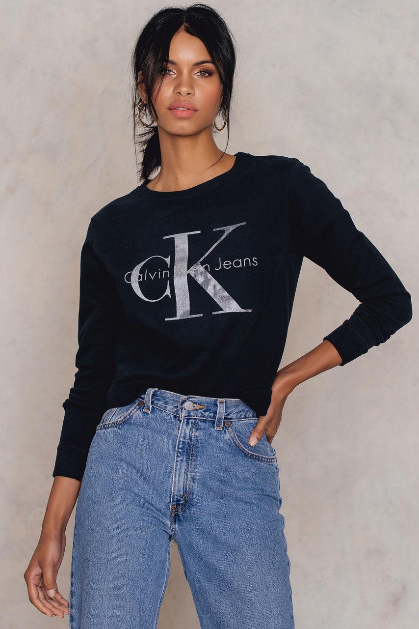 Calvin Klein Harper True Icon Logo Sweater - Black | ModeSens
