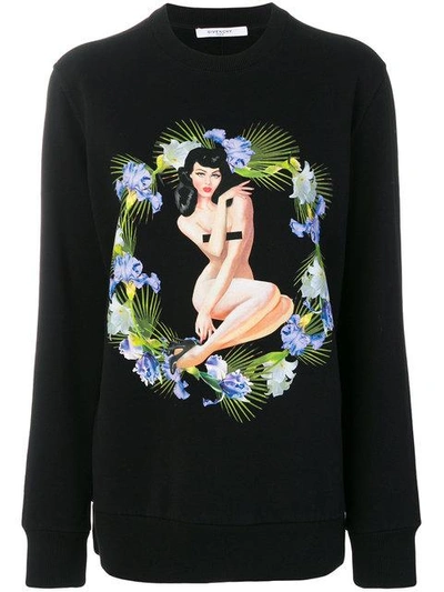 pin-up Birds of Paradise print sweatshirt