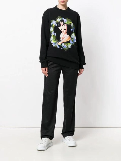 pin-up Birds of Paradise print sweatshirt