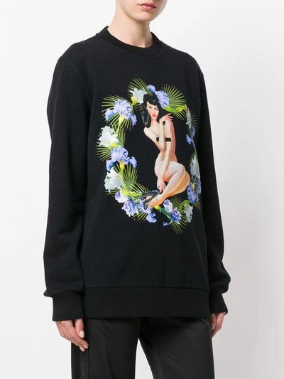 pin-up Birds of Paradise print sweatshirt