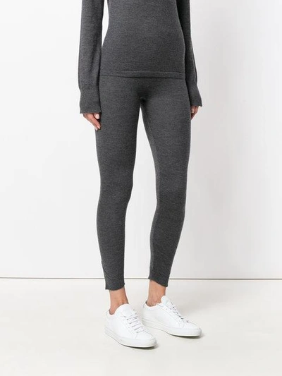 Shop Le Kasha Cashmere Leggings In Grey