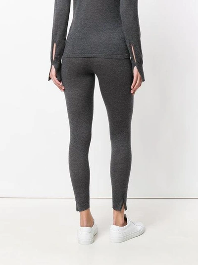 Shop Le Kasha Cashmere Leggings In Grey