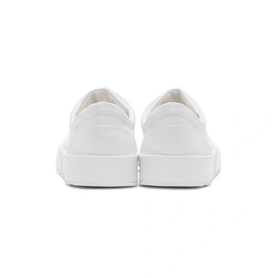 Shop Jil Sander White Leather Classic Sneakers In 101 White