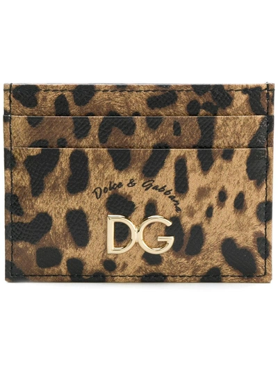 Shop Dolce & Gabbana Leopard Print Cardholder
