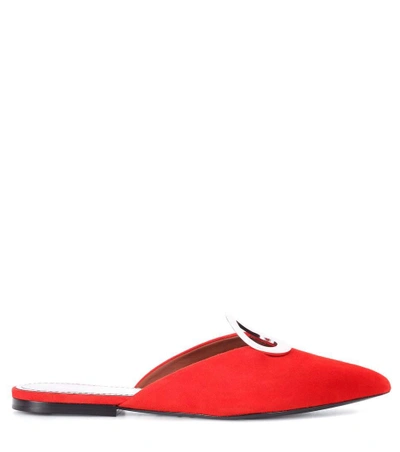 Shop Proenza Schouler Suede Slippers In Red