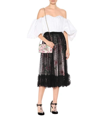 Shop Dolce & Gabbana Floral-printed Leather Shoulder Bag In Multicoloured
