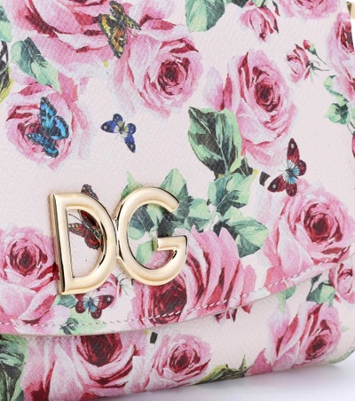 Shop Dolce & Gabbana Floral-printed Leather Shoulder Bag In Multicoloured