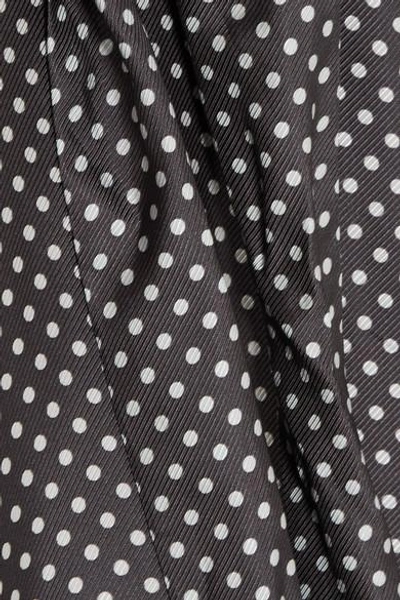 Shop Zimmermann Cold-shoulder Ruffled Polka-dot Ottoman Mini Dress In Charcoal