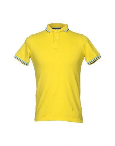 Shop Sundek Polo Shirts In Yellow