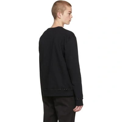 Shop Valentino Black 'rockstud Untitled' 08 Sweatshirt