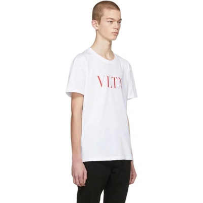 Shop Valentino White Vltn T-shirt In 0bo White