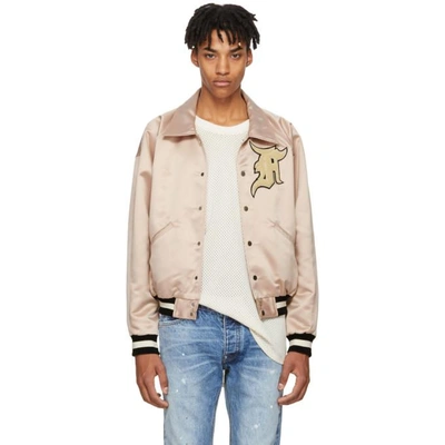 Fear Of God Fifth Collection Manuel Satin Bomber Jacket In Blush