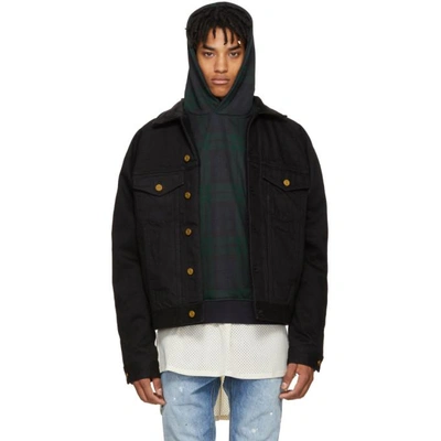 Fear Of God Corduroy-trimmed Faux Shearling-lined Denim Jacket In