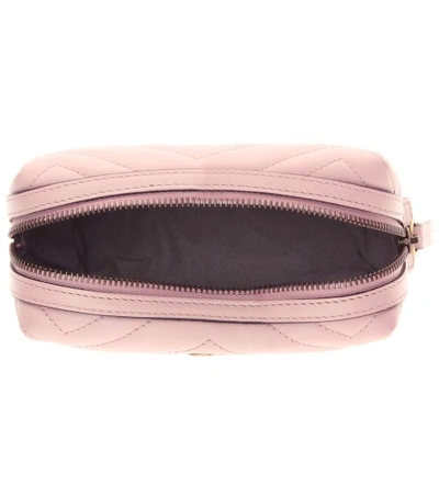Shop Gucci Gg Marmont Matelassé Leather Pouch In Pink