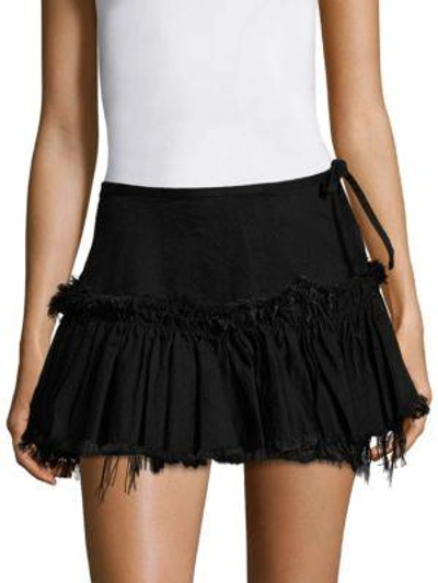 Shop Marques' Almeida Mini Frill Skirt In Black