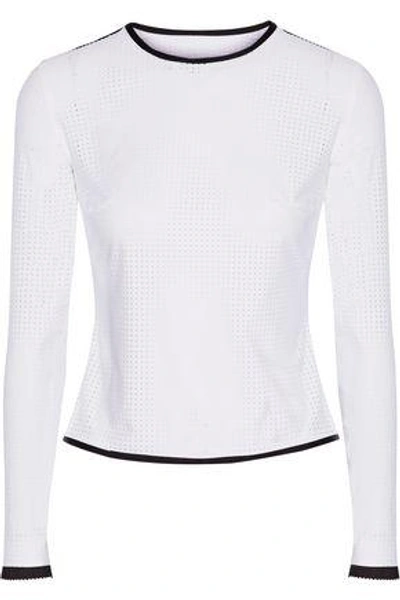 Shop Ward Whillas Woman Marlen Stretch-jersey Rash Guard White