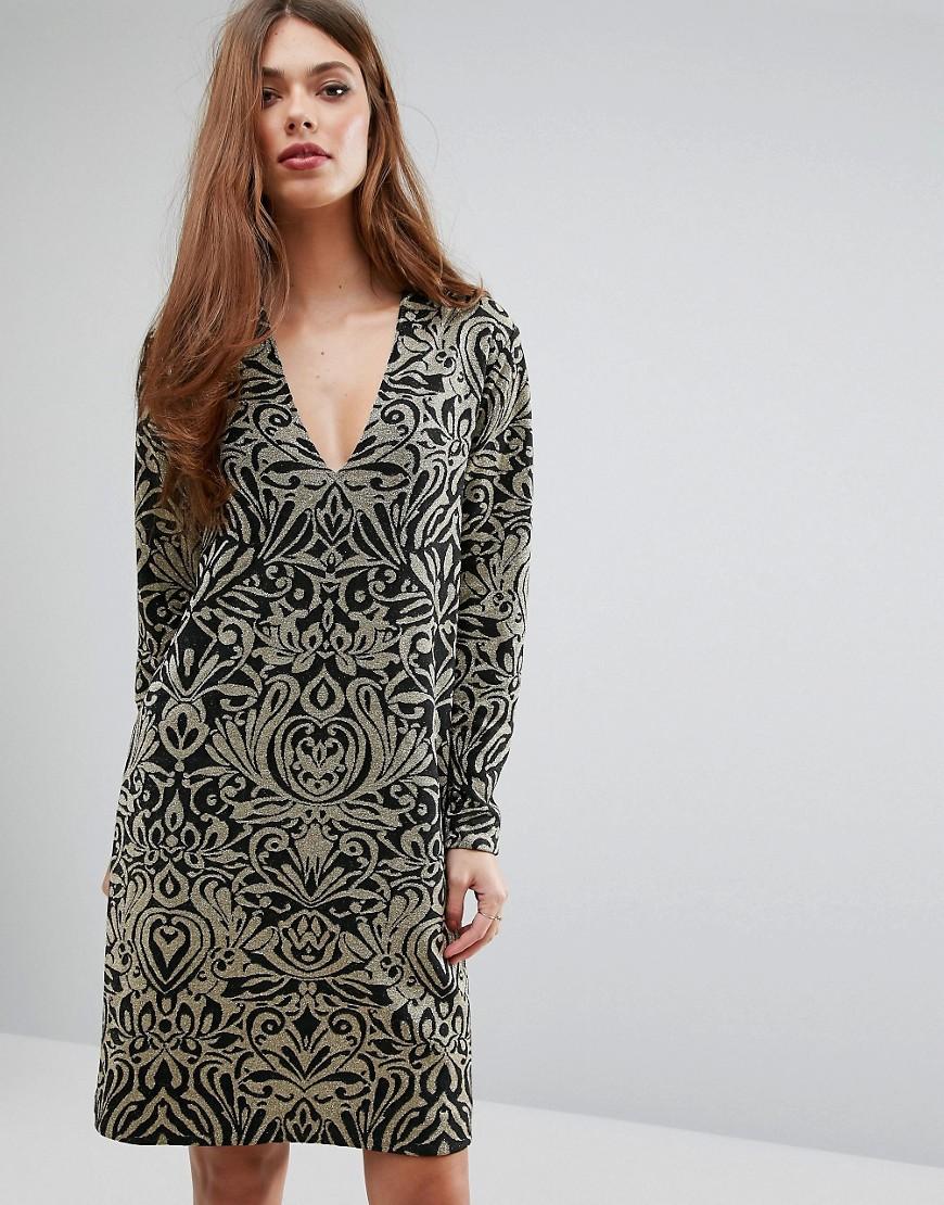 ganni glitter dress