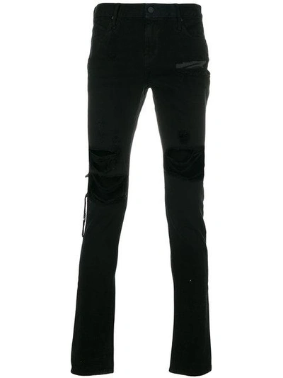 Shop Rta Ripped Skinny Jeans In Black