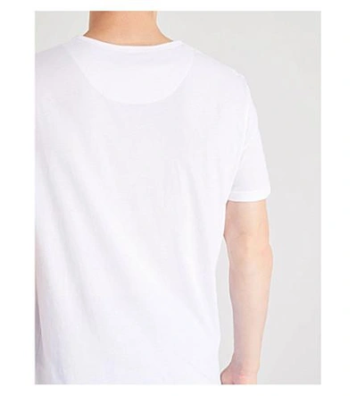 Shop Derek Rose Riley Crewneck T-shirt In White