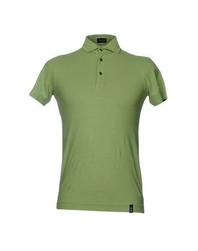 Shop Drumohr Polo Shirt In Green