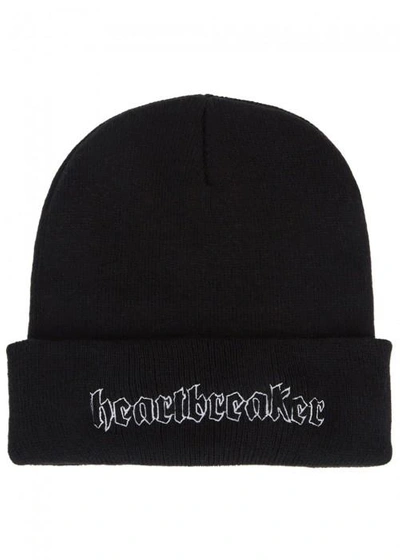 Shop Nasaseasons Heartbreaker Black Knitted Beanie
