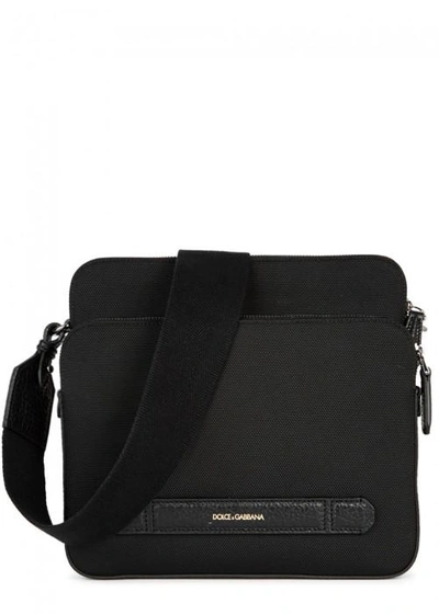 Shop Dolce & Gabbana Black Coated Canvas Cross-body Bag