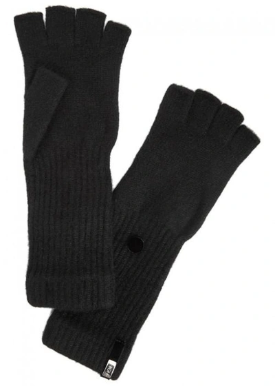 Shop High Oath Cashmere Fingerless Gloves In Black