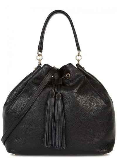 Coccinelle Leonie Black Leather Bucket Bag | ModeSens