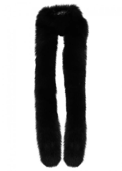 Shop Lilly E Violetta Black Fox Fur Scarf